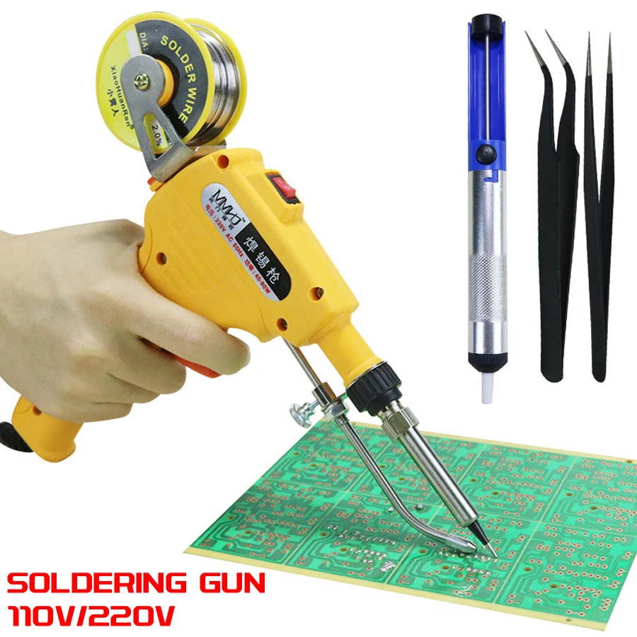 110V/220V 60W US/EU Hand-held Internal Heating Soldering Iron Automatically Send Tin Gun Soldering Welding Repair Tool
110V/220V 60W US/EU Hand-held Internal Heating Soldering Iron Automatically Send Tin Gun Soldering Welding Repair Tool