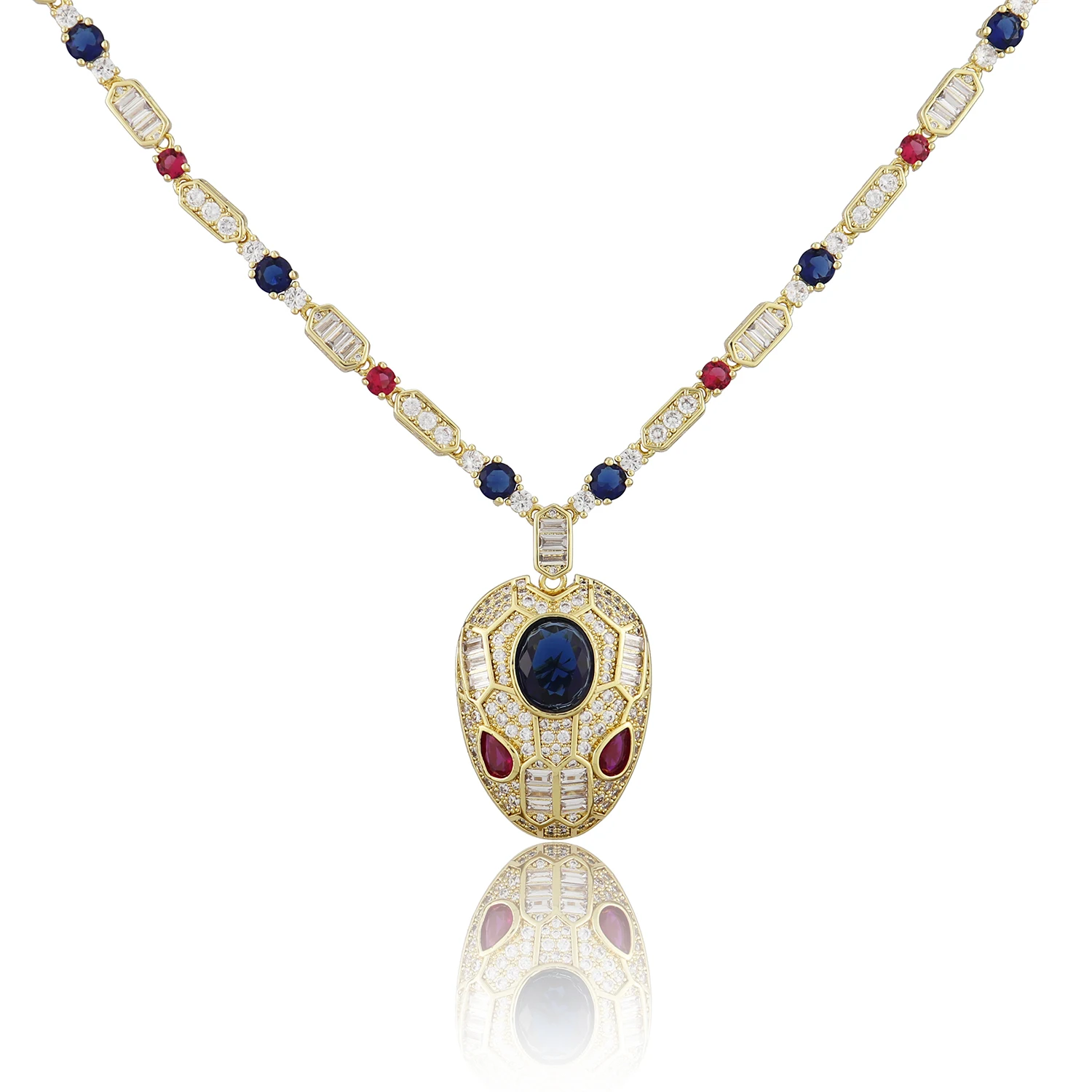 Classic luxury fashion animal snake head pendant color zircon necklace suitable for women's gift in Dubai party
Classic luxury fashion animal snake head pendant color zircon necklace suitable for women's gift in Dubai party