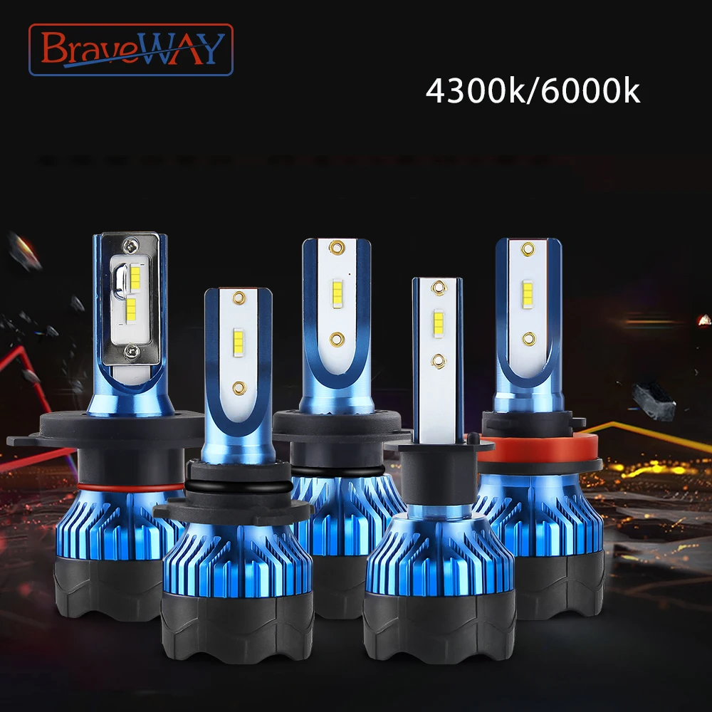 Светодиодные лампы BraveWay, для автомобилей с чипом CSP, H8, H9, H11, H4, HB4, HB3, H7, 12 В, H1 светодиодный 4300K, 6500k
Светодиодные лампы BraveWay, для автомобилей с чипом CSP, H8, H9, H11, H4, HB4, HB3, H7, 12 В, H1 светодиодный 4300K, 6500k
