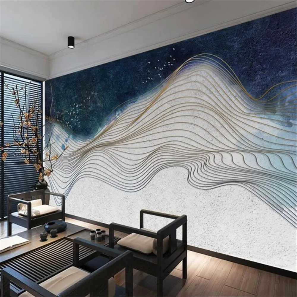 Milofi custom large-scale mural new Chinese style ink landscape abstract line living room sofa TV background wall
Milofi custom large-scale mural new Chinese style ink landscape abstract line living room sofa TV background wall