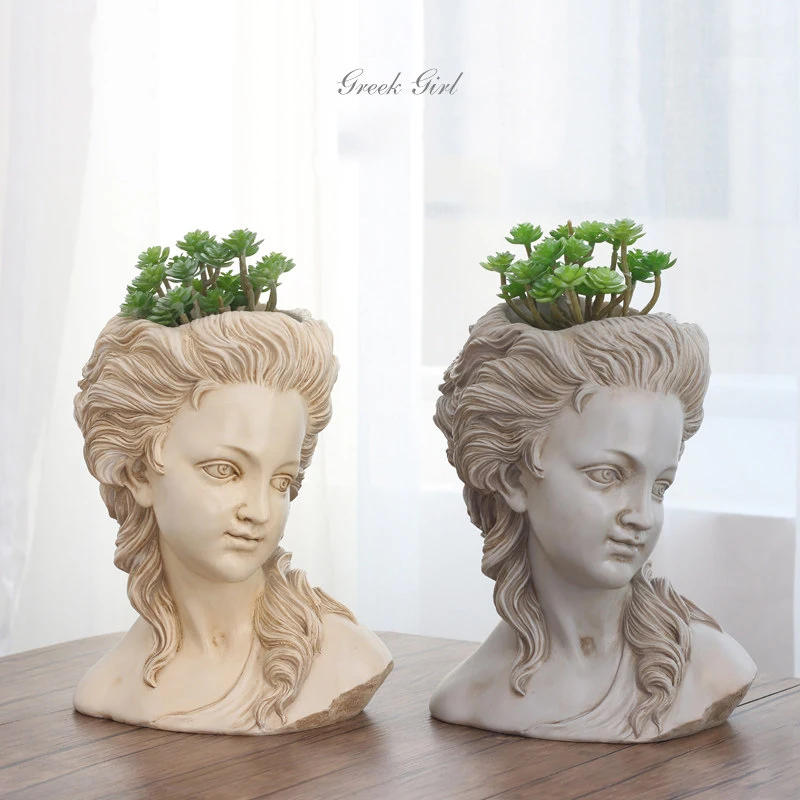 European Resin Greek Goddess Flower Pot Ornaments Hotel Home Livingroom Creative Imitation Plaster Head Potted Crafts Decoration
European Resin Greek Goddess Flower Pot Ornaments Hotel Home Livingroom Creative Imitation Plaster Head Potted Crafts Decoration
