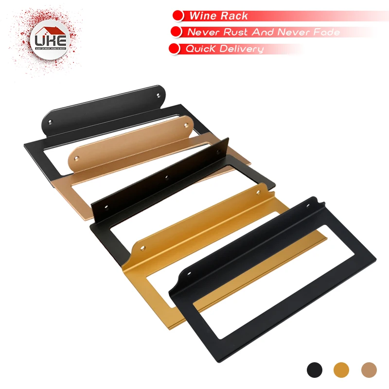 Wall Mount Wine Bottle Holder Aluminum Creative Wine Bottle Rack Display Shelf Exhibition Wine Room Black Gold Color Wine Rack
Wall Mount Wine Bottle Holder Aluminum Creative Wine Bottle Rack Display Shelf Exhibition Wine Room Black Gold Color Wine Rack
