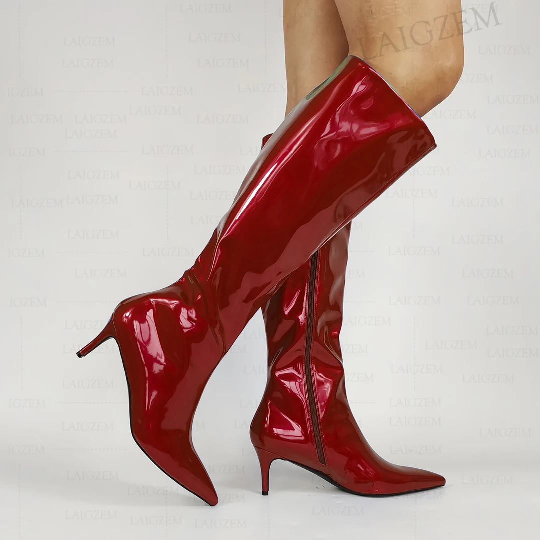 SEIIHEM SUPER Women Knee High Boots Pointed Toe Mid Heels Zip Up Zapatos Tall Boots Ladies Shoes Woman Large Size 38 41 43 47
SEIIHEM SUPER Women Knee High Boots Pointed Toe Mid Heels Zip Up Zapatos Tall Boots Ladies Shoes Woman Large Size 38 41 43 47