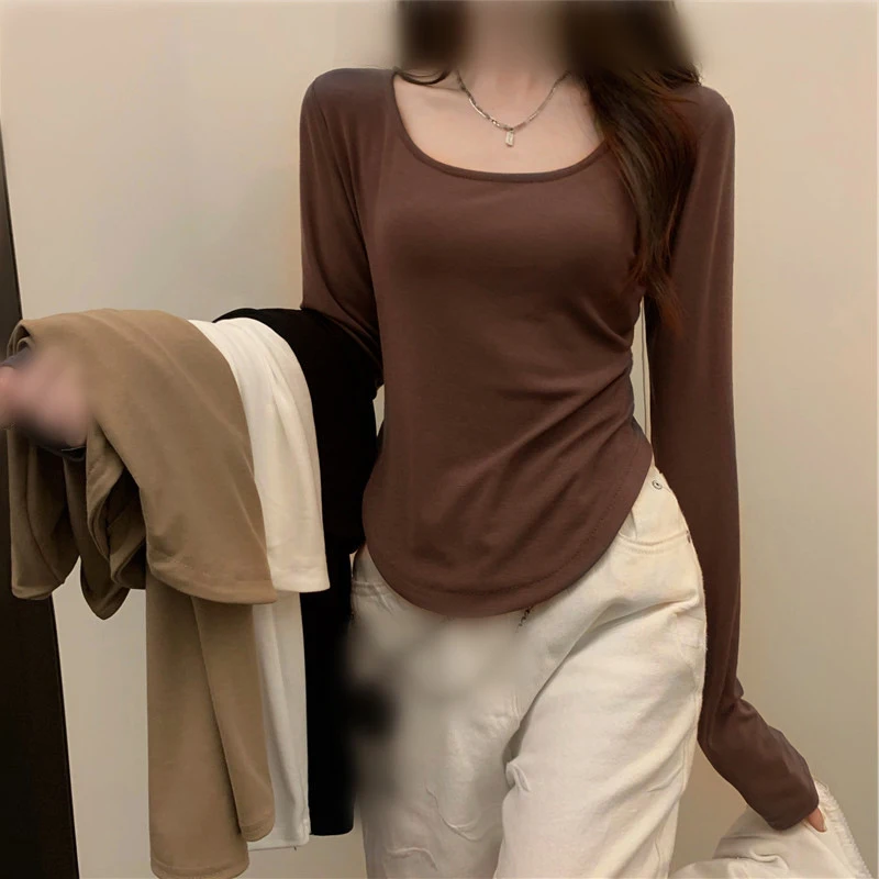 Irregular Women Cropped Long Sleeve T Shirt Autumn Fashion Slim Basic Tunics Clothing 2021 Casual Harajuku Top White Black Grey
Irregular Women Cropped Long Sleeve T Shirt Autumn Fashion Slim Basic Tunics Clothing 2021 Casual Harajuku Top White Black Grey