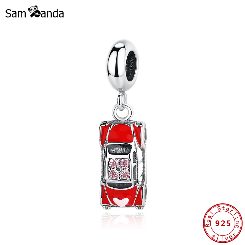 925 Sterling Silver Charm Fit Pan Bracelets Original Wedding Cars Pendant Charms Crystal Red Enamel DIY Women Jewelry
925 Sterling Silver Charm Fit Pan Bracelets Original Wedding Cars Pendant Charms Crystal Red Enamel DIY Women Jewelry