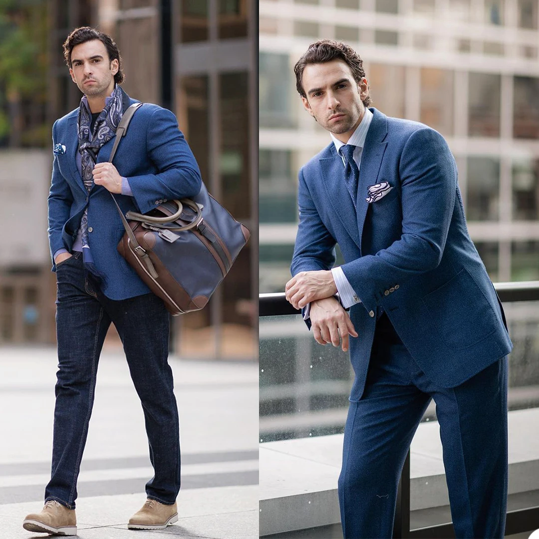 High Quality Men Tuxedos Notched Lapel Pocket Blazer Custom Made Two Buttons Smart Casual Jacket 1 Piece
High Quality Men Tuxedos Notched Lapel Pocket Blazer Custom Made Two Buttons Smart Casual Jacket 1 Piece