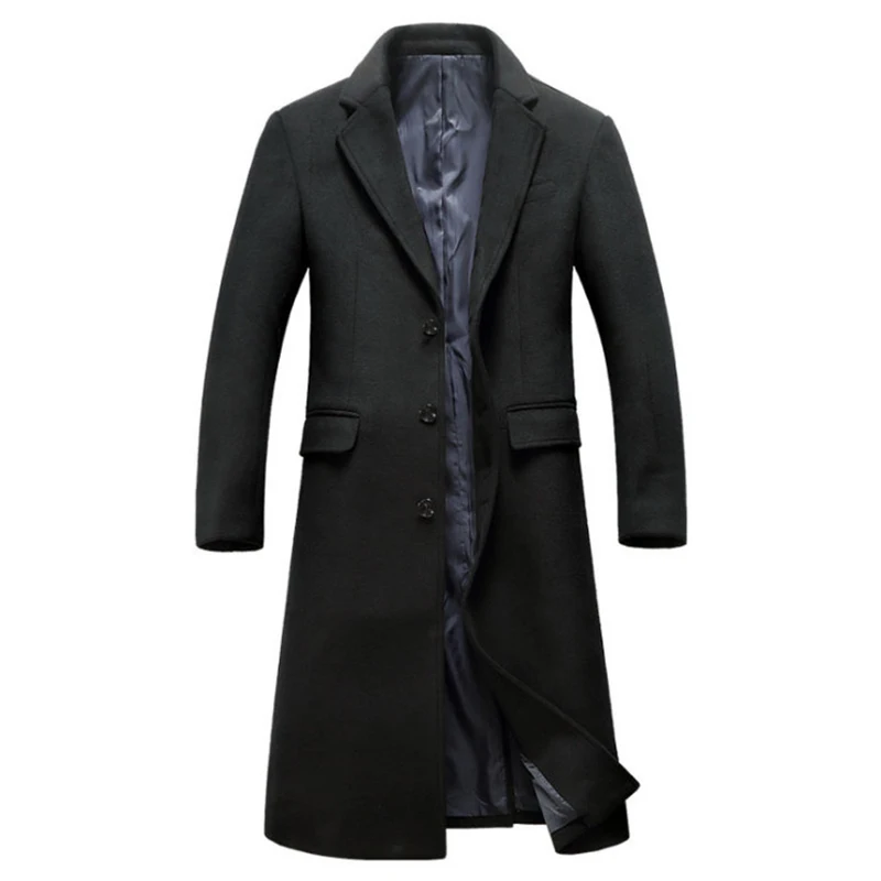 New Winter Woolen Coat Men Fashion X-Long Trench Coat Single Breasted Slim Fit Windproof Jacket British Style Wool Coat Male
New Winter Woolen Coat Men Fashion X-Long Trench Coat Single Breasted Slim Fit Windproof Jacket British Style Wool Coat Male