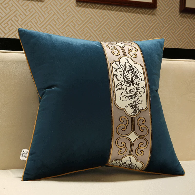 New Chinese Style Embroidered Cushion Cover Pure Color Waist Pillow Cases Yellow Blue Pillow Cover Home Sofa Chair Decoration
New Chinese Style Embroidered Cushion Cover Pure Color Waist Pillow Cases Yellow Blue Pillow Cover Home Sofa Chair Decoration