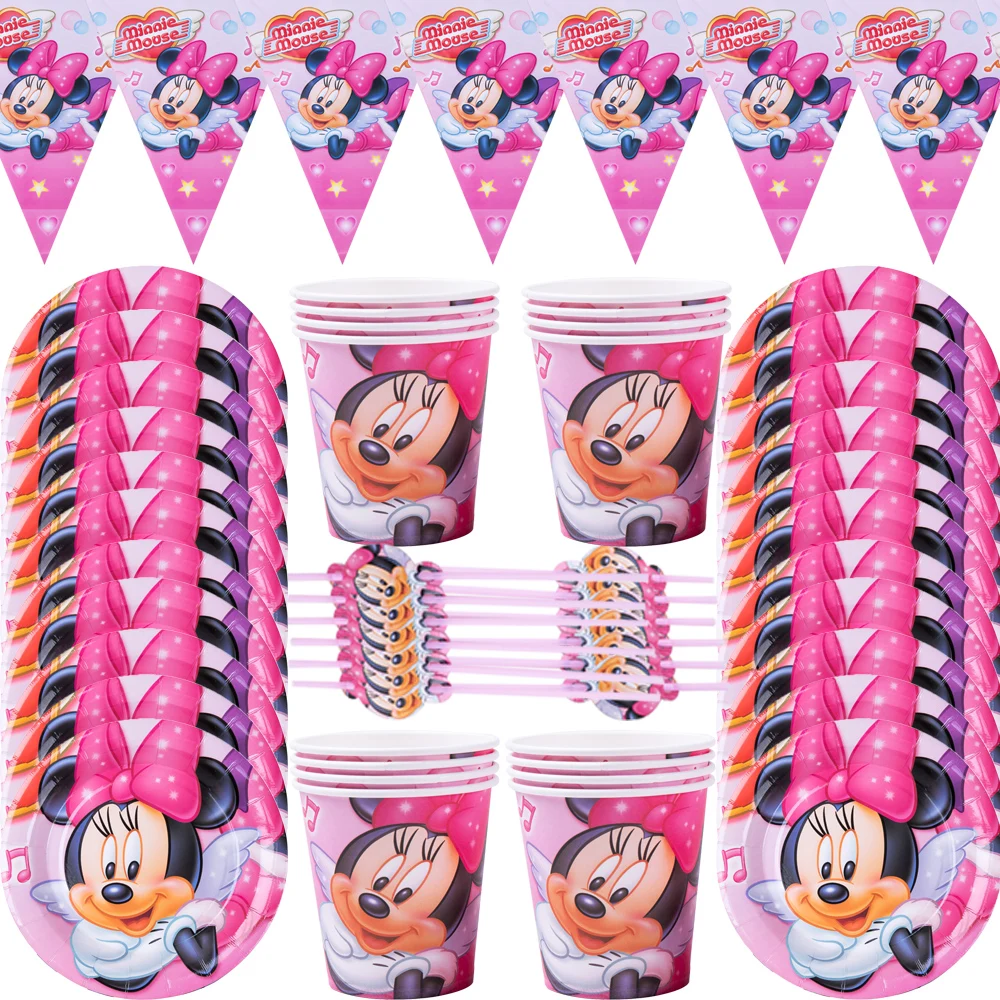 Disney Minnie Mouse Birthday Party Supplies Decorations for baby girl Minnie Birthday Party Banner Plates Napkins set
Disney Minnie Mouse Birthday Party Supplies Decorations for baby girl Minnie Birthday Party Banner Plates Napkins set