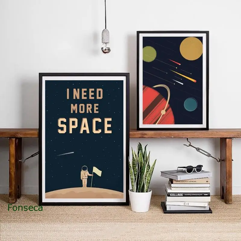 Cartoon Space Poster Space Planet Astronaut Canvas Painting Wall Art Pictures For Kids Room Nursery Science Room
Cartoon Space Poster Space Planet Astronaut Canvas Painting Wall Art Pictures For Kids Room Nursery Science Room