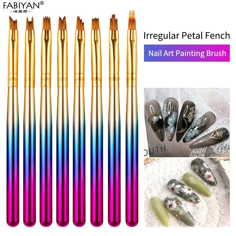 8 Style Nail Art Metal Gradient French Smile Moon Irregular Brush Acrylic Polish UV Gel Extension Manicure Tools
8 Style Nail Art Metal Gradient French Smile Moon Irregular Brush Acrylic Polish UV Gel Extension Manicure Tools