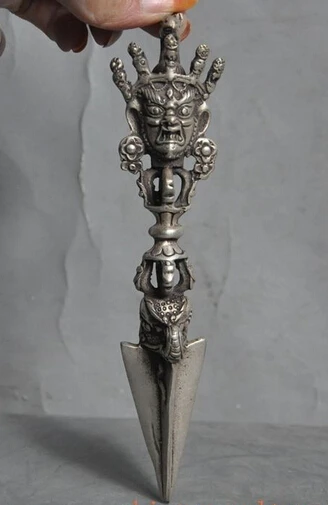 decoration brass factory outlets Tibet Silver 6"Old Tibet Buddhism Silver Mahakala Buddha Statue Phurpa Vajra Dorje Daggers
decoration brass factory outlets Tibet Silver 6"Old Tibet Buddhism Silver Mahakala Buddha Statue Phurpa Vajra Dorje Daggers