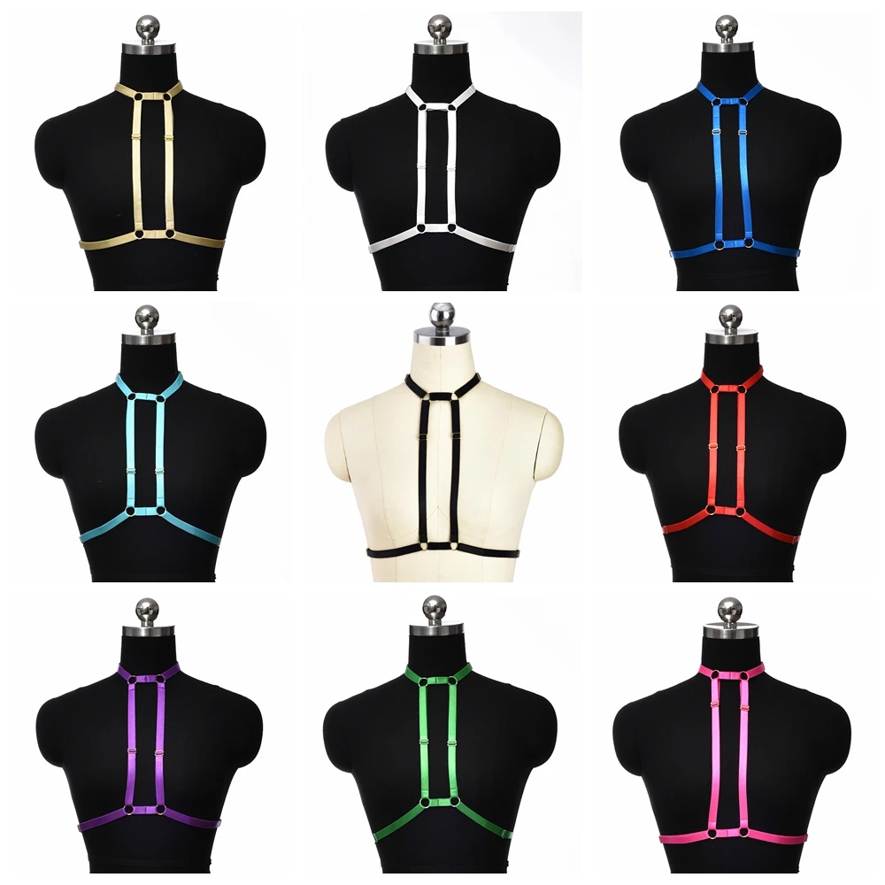 Gothic Hollow Bondage Lingerie Elastic Sexy Body Harness Belt Dance Strap Cage Bra Women Rave Wear Harness Cage Adjustable Tanks
Gothic Hollow Bondage Lingerie Elastic Sexy Body Harness Belt Dance Strap Cage Bra Women Rave Wear Harness Cage Adjustable Tanks