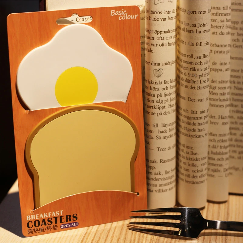 2pcs Cheese Toast Bread Ham Egg Heat Insulation Pads Cute Stand Mug Drink Coaster Cup Mat Silicone Pad
2pcs Cheese Toast Bread Ham Egg Heat Insulation Pads Cute Stand Mug Drink Coaster Cup Mat Silicone Pad