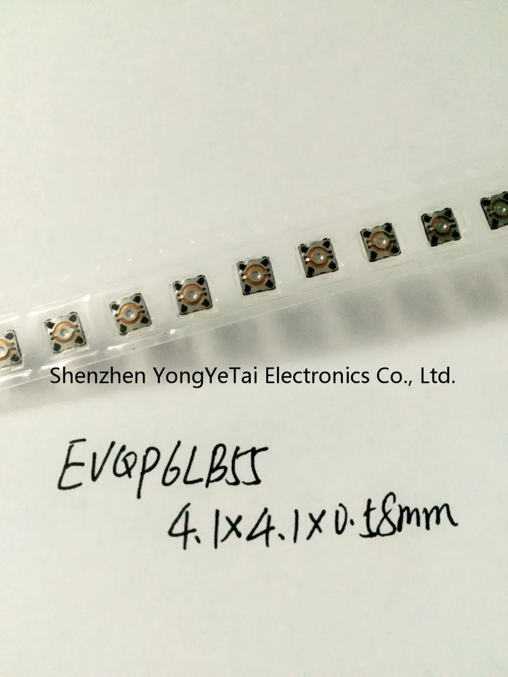 YYT 10 шт. EVQP6LB55 патч прессованный листовой переключатель 4,1*4,1*0,58 мм пленочный тактовый переключатель
YYT 10 шт. EVQP6LB55 патч прессованный листовой переключатель 4,1*4,1*0,58 мм пленочный тактовый переключатель