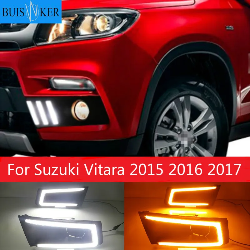 2PCS For Suzuki Vitara 2015 2016 2017 Car LED Daytime Running Light DRL Fog lamp with yellow Turn Signal
2PCS For Suzuki Vitara 2015 2016 2017 Car LED Daytime Running Light DRL Fog lamp with yellow Turn Signal