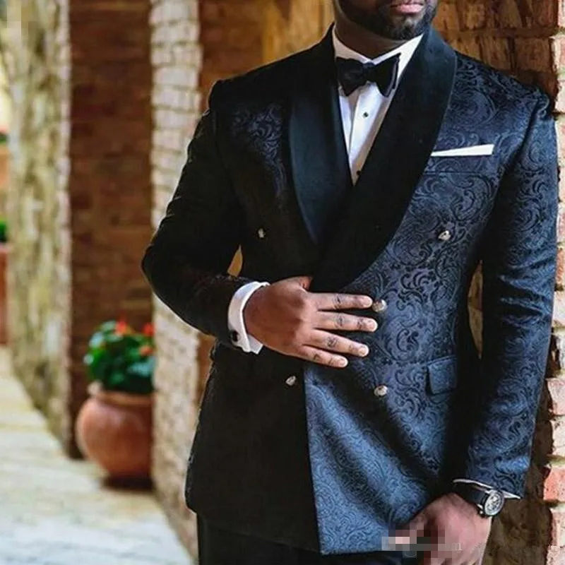 Dark Blue Wedding Mens Suits Double Breasted Custom Slim Fit Groom Tuxedos Shawl Lapel Two Piece( Jacket+Pants) Male Blazer
Dark Blue Wedding Mens Suits Double Breasted Custom Slim Fit Groom Tuxedos Shawl Lapel Two Piece( Jacket+Pants) Male Blazer