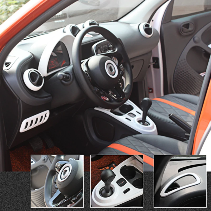 For Mercedes new Smart 453 Fortwo forfour Car interior styling white ABS plastic decoration modification accessories 2015-2020
For Mercedes new Smart 453 Fortwo forfour Car interior styling white ABS plastic decoration modification accessories 2015-2020