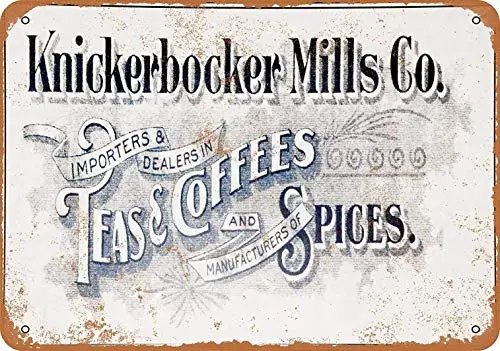 12x16 металлический знак-Knickerbocker мельница чай, кофе и специи-винтажный декор для стен искусство
12x16 металлический знак-Knickerbocker мельница чай, кофе и специи-винтажный декор для стен искусство