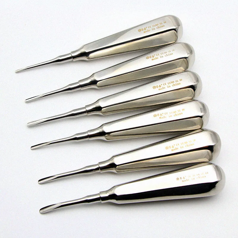 Dental Luxating Lift Elevator Teeth Clareador Curved Root Dentist Surgical Instrument Tool 1#~6#
Dental Luxating Lift Elevator Teeth Clareador Curved Root Dentist Surgical Instrument Tool 1#~6#
