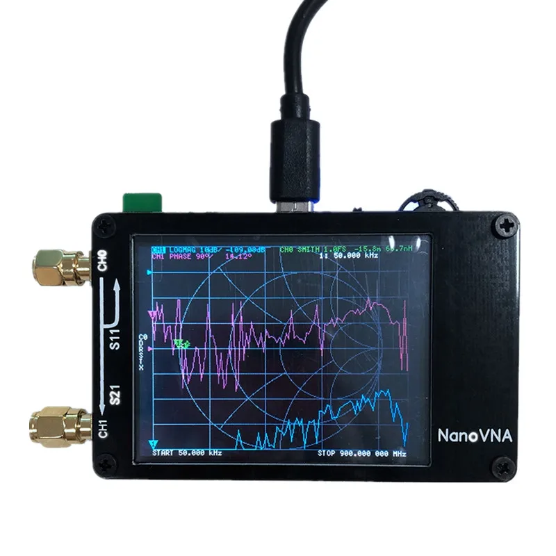 Vector Network Analyzer Shortwave MF HF VHF 10kHz-1.5GHz 2.8 Inch LCD Display Nanovna
Vector Network Analyzer Shortwave MF HF VHF 10kHz-1.5GHz 2.8 Inch LCD Display Nanovna