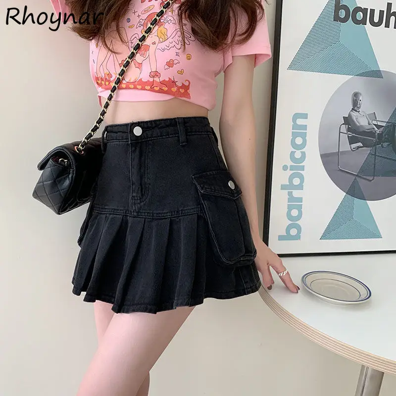 Skirts Women Sexy Vintage Denim Summer All-match Fairy Slim Pleated Mini New Arrival Sweet Streetwear Club Faldas High Waist Ins
Skirts Women Sexy Vintage Denim Summer All-match Fairy Slim Pleated Mini New Arrival Sweet Streetwear Club Faldas High Waist Ins
