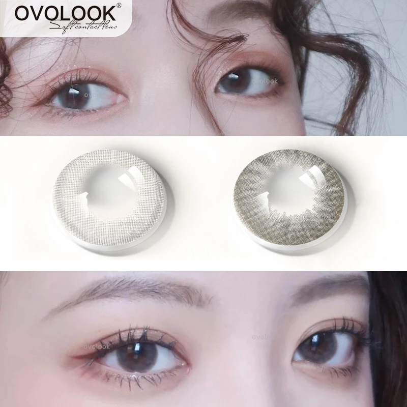 OVOLOOK-2pcs/pair Gray Brown Lenses Colored Lenses for Eyes Natural Pupil Prescription Contact Lenses Vision Correction Yearly
OVOLOOK-2pcs/pair Gray Brown Lenses Colored Lenses for Eyes Natural Pupil Prescription Contact Lenses Vision Correction Yearly