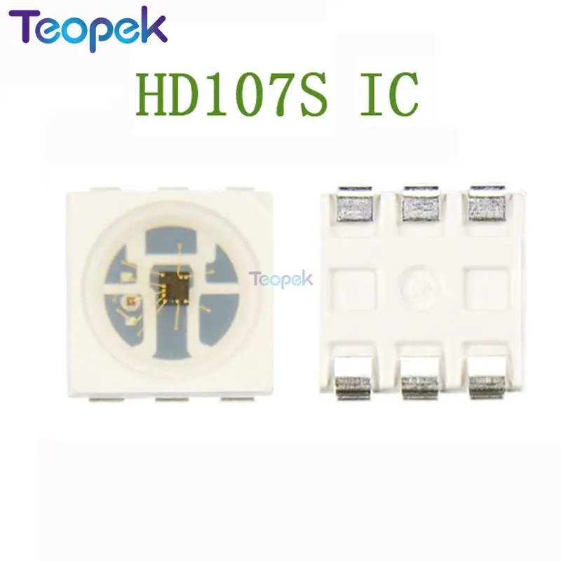100 шт. HD107S (модернизированный APA102) 5050 светодиодный чип RGB интеллектуальное управление Интегрированный Светодиодный источник света DC5V APA107S
100 шт. HD107S (модернизированный APA102) 5050 светодиодный чип RGB интеллектуальное управление Интегрированный Светодиодный источник света DC5V APA107S