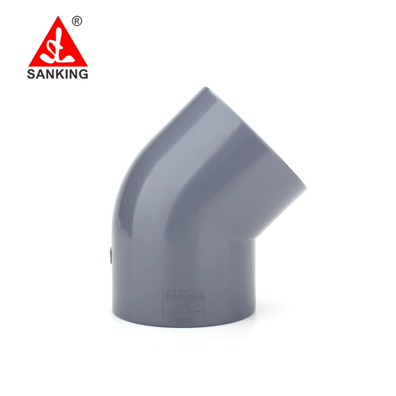 Sanking 20-75mm CPVC 45 Degree Elbow 45 Degree Pipe Bend 45 Degree Pipe Connector For Chemically Corrosive Liquid
Sanking 20-75mm CPVC 45 Degree Elbow 45 Degree Pipe Bend 45 Degree Pipe Connector For Chemically Corrosive Liquid