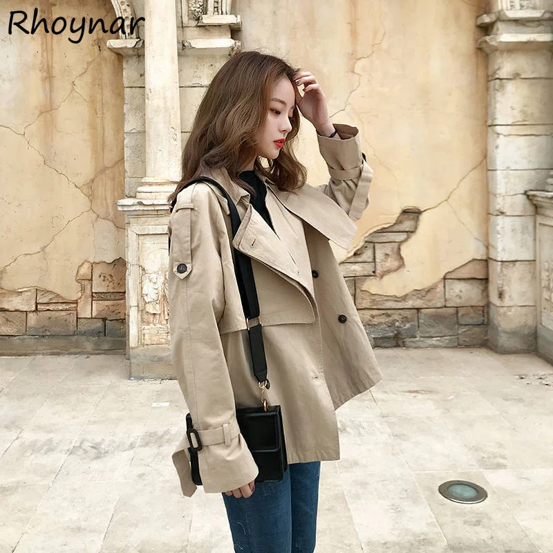 Trench Women All Match Outwear A-line Double Breasted Loose Korean Style Basic Autumn Casual Fashion College Streetwear Daily
Trench Women All Match Outwear A-line Double Breasted Loose Korean Style Basic Autumn Casual Fashion College Streetwear Daily