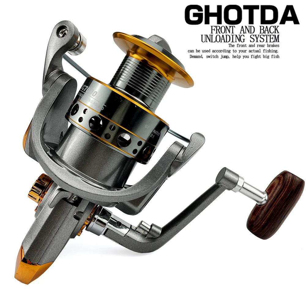 1000 2000 2500 3000 4000 5000 6000 7000 Spinning Fishing Reel High Gear Ratio 5.2:1
1000 2000 2500 3000 4000 5000 6000 7000 Spinning Fishing Reel High Gear Ratio 5.2:1