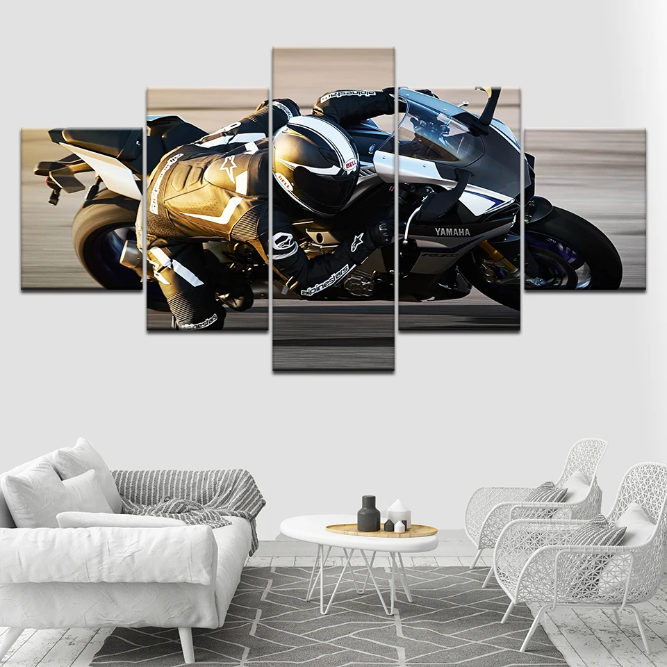 5 Pcs No Framed Motorcycle Race Moto Posters HD Canvas Wall Art Pictures Decoration Accessories Living Room Home Decor Paintings
5 Pcs No Framed Motorcycle Race Moto Posters HD Canvas Wall Art Pictures Decoration Accessories Living Room Home Decor Paintings
