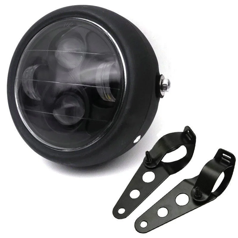Motorefit 6.5" Matte Black Motorcycle LED Headlight Hi/Lo Beam With Bracket Cafe Racer Motorcycle Accessories
Motorefit 6.5" Matte Black Motorcycle LED Headlight Hi/Lo Beam With Bracket Cafe Racer Motorcycle Accessories