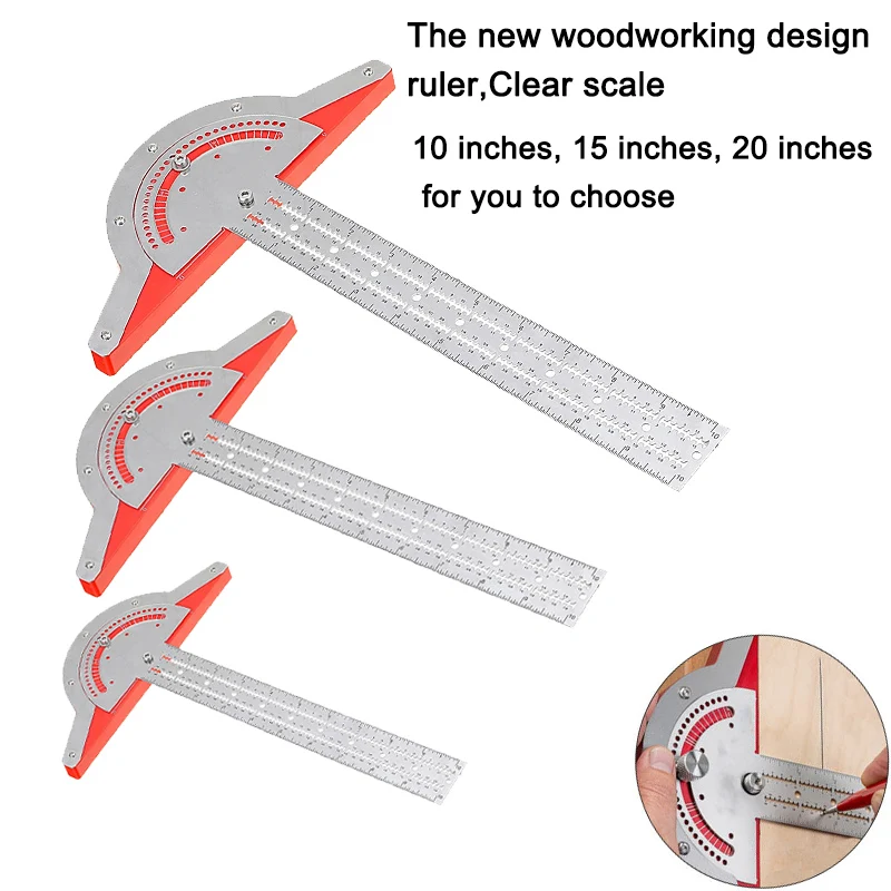 Woodworking Design Ruler High-efficiency Protractor Edge Stainless Steel Measuring Ruler Scale Plastic Caliper Tool 20 Inches
Woodworking Design Ruler High-efficiency Protractor Edge Stainless Steel Measuring Ruler Scale Plastic Caliper Tool 20 Inches