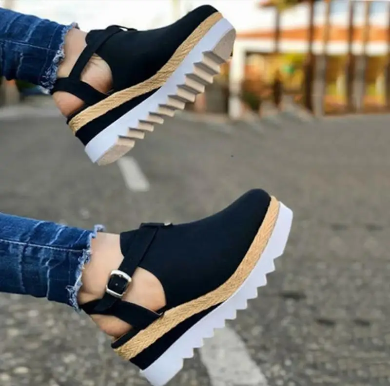 Women's sandals retro wedges women's buckle straps straw platform flat platform sandals flock women's shoes summer
Women's sandals retro wedges women's buckle straps straw platform flat platform sandals flock women's shoes summer