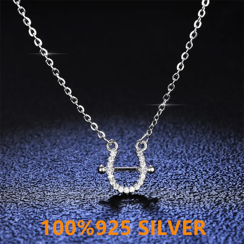 1 Carat Real Moissanite Pendant Necklace For Women Top Quality 100% 925 Sterling Silver Wedding Party Horseshoe Fine Jewelry
1 Carat Real Moissanite Pendant Necklace For Women Top Quality 100% 925 Sterling Silver Wedding Party Horseshoe Fine Jewelry