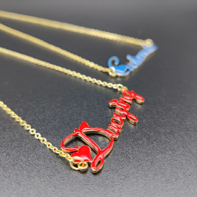Colorful Customized Name Necklace Stainless Steel DIY Name Earrings Necklaces Butterfly Crown Pendant Clavicle Chain Jewelry
Colorful Customized Name Necklace Stainless Steel DIY Name Earrings Necklaces Butterfly Crown Pendant Clavicle Chain Jewelry