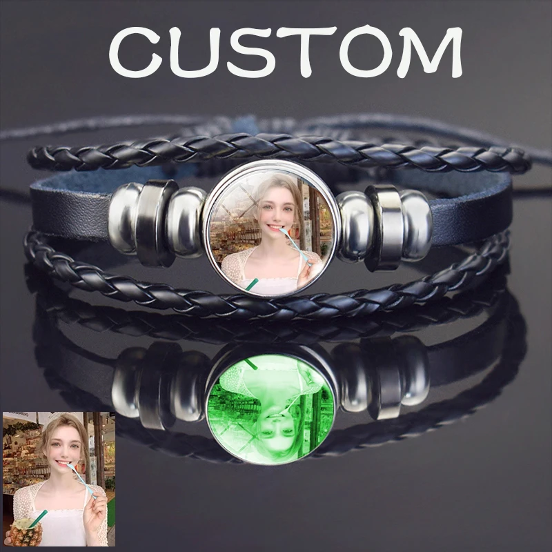 Custom Photo Logo Text Bracelet Luminous Picture Glass Button Personalized Women Men Bracelets Bangle Glow In The Dark Jewelry
Custom Photo Logo Text Bracelet Luminous Picture Glass Button Personalized Women Men Bracelets Bangle Glow In The Dark Jewelry