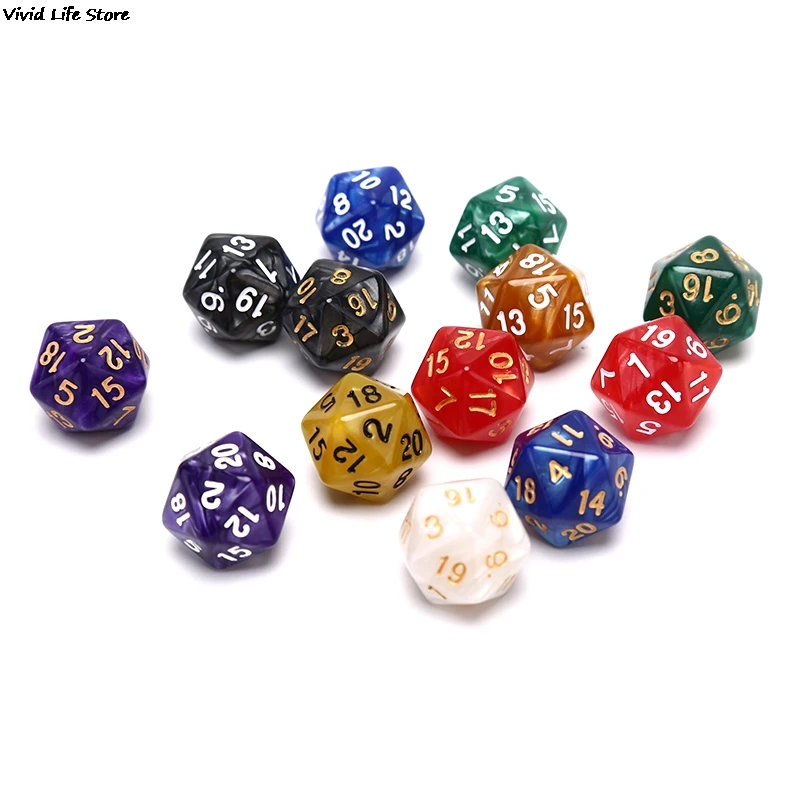 Игральные кости D20, 1 шт., прочные, перламутровые, акриловые, 20 граней, для настольной игры
Игральные кости D20, 1 шт., прочные, перламутровые, акриловые, 20 граней, для настольной игры