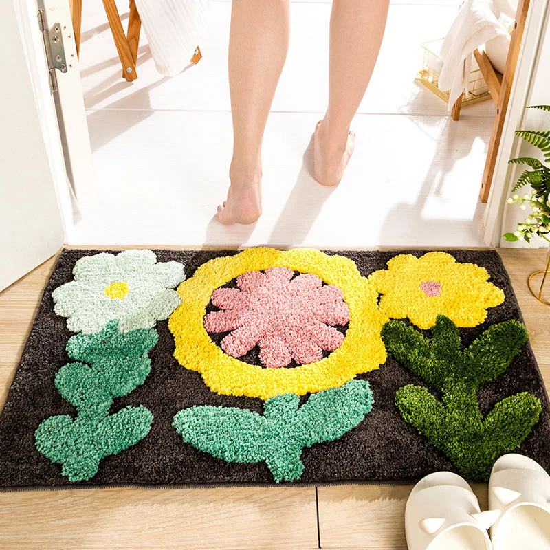 Thickened Flocking Bath Mat Modern Home Decoration Door Entrance Mat Large Capacity Absorbent Foot Mat Non-slip Bathroom Carpet
Thickened Flocking Bath Mat Modern Home Decoration Door Entrance Mat Large Capacity Absorbent Foot Mat Non-slip Bathroom Carpet