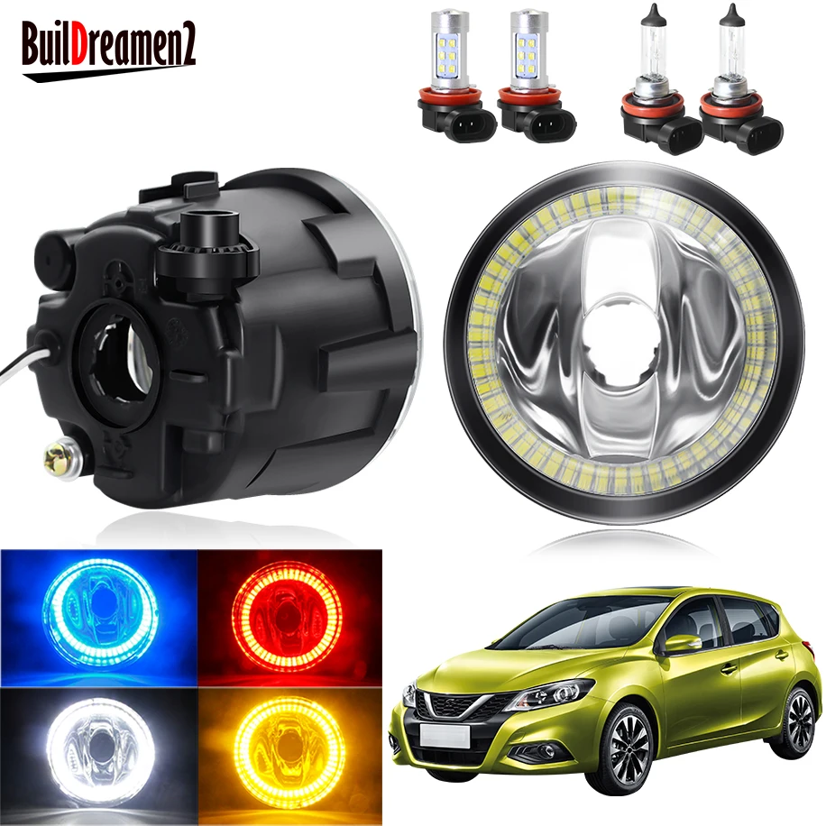 Противотумансветильник фары Angel Eye в сборе, противотуманные фары для Nissan Tiida 2007-2012, автомобильный бампер H11, противотуманные фары с кольцевым гало, дневные ходовые огни 12 В
Противотумансветильник фары Angel Eye в сборе, противотуманные фары для Nissan Tiida 2007-2012, автомобильный бампер H11, противотуманные фары с кольцевым гало, дневные ходовые огни 12 В