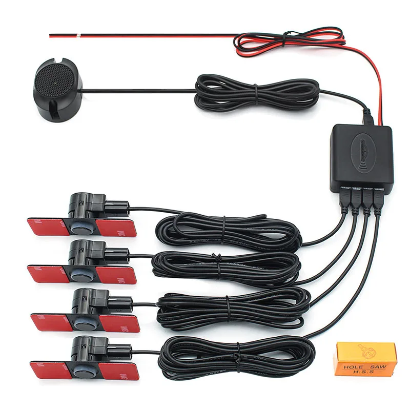 Car Automatic Parktronic LED Parking Sensor with 4 Sensors Reversing Buzzer Detector System 16.5mm diameter plane sensor
Car Automatic Parktronic LED Parking Sensor with 4 Sensors Reversing Buzzer Detector System 16.5mm diameter plane sensor