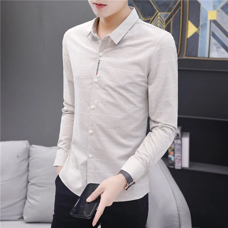 Harajuku Long Sleeve Stripe Shirt Spring Men's Korean Casual Versatile Lapel Slim Fashion High-end Business Handsome Cardigan
Harajuku Long Sleeve Stripe Shirt Spring Men's Korean Casual Versatile Lapel Slim Fashion High-end Business Handsome Cardigan
