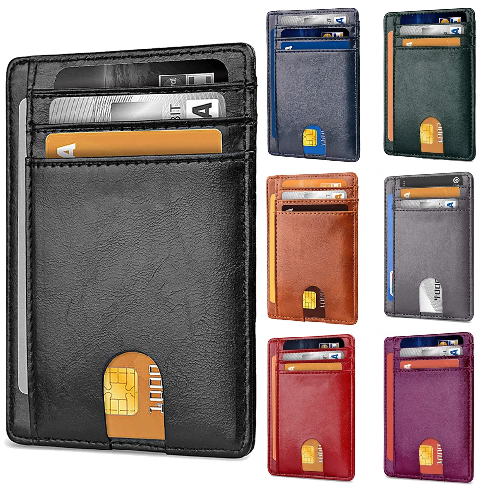 New Slim RFID Blocking Leather Wallet Credit ID Card Holder Purse Money Case for Men Women 2022 Fashion Bag Business Bag
New Slim RFID Blocking Leather Wallet Credit ID Card Holder Purse Money Case for Men Women 2022 Fashion Bag Business Bag