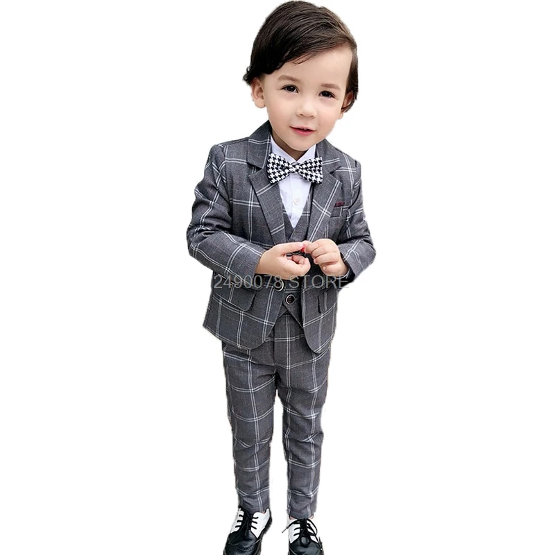 Flower Boys Wedding Suit Children Formal Tuxedo Blazer Vest pants 3Pcs Set Kids Performance Host Dance Party Dress Costume
Flower Boys Wedding Suit Children Formal Tuxedo Blazer Vest pants 3Pcs Set Kids Performance Host Dance Party Dress Costume