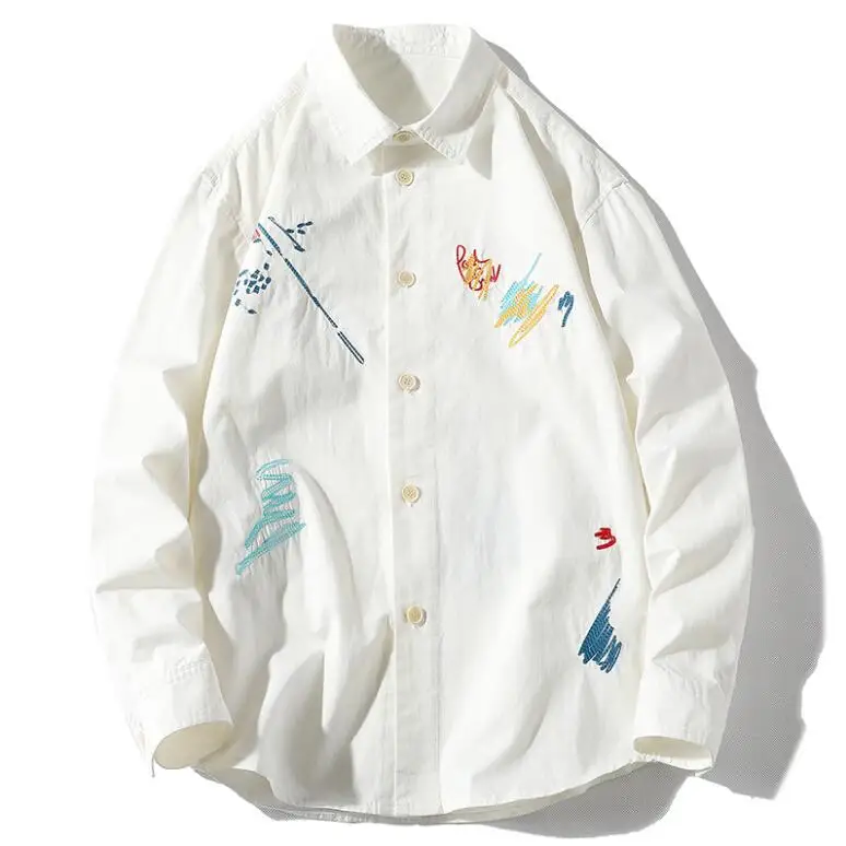2021 Spring autumn lapel Men's shirts long sleeve Cotton embroidery Tops Man Casual camisa Plus Size Hommes chemise w1860
2021 Spring autumn lapel Men's shirts long sleeve Cotton embroidery Tops Man Casual camisa Plus Size Hommes chemise w1860