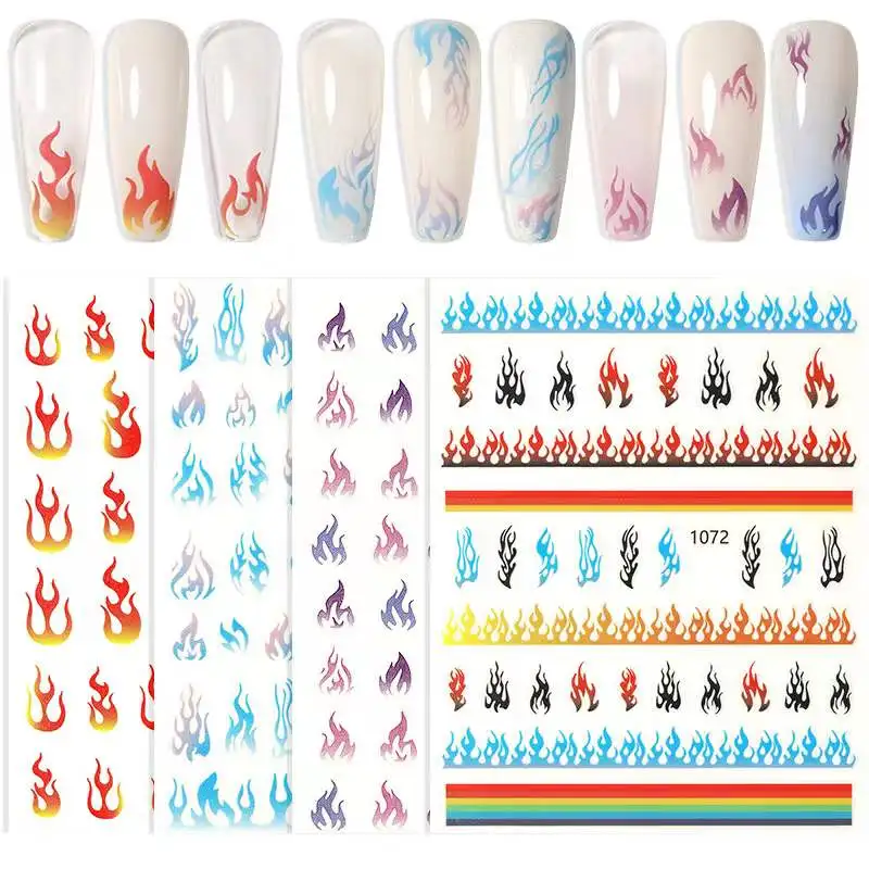 Number series 1069 Color flame 3D Back glue Self-adhesive Nail art Nail sticker decoration tool Sliders For Nail Decals
Number series 1069 Color flame 3D Back glue Self-adhesive Nail art Nail sticker decoration tool Sliders For Nail Decals