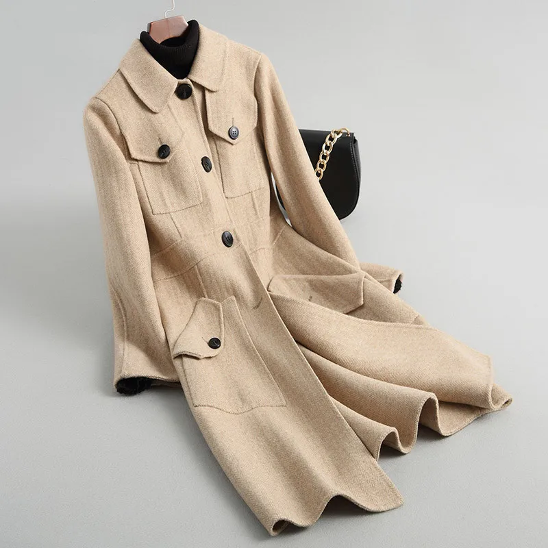 Double Side Wool Coat Female Jacket Autumn Winter Jacket Women Long Coats and Jackets Women Korean Outwear MY3639
Double Side Wool Coat Female Jacket Autumn Winter Jacket Women Long Coats and Jackets Women Korean Outwear MY3639