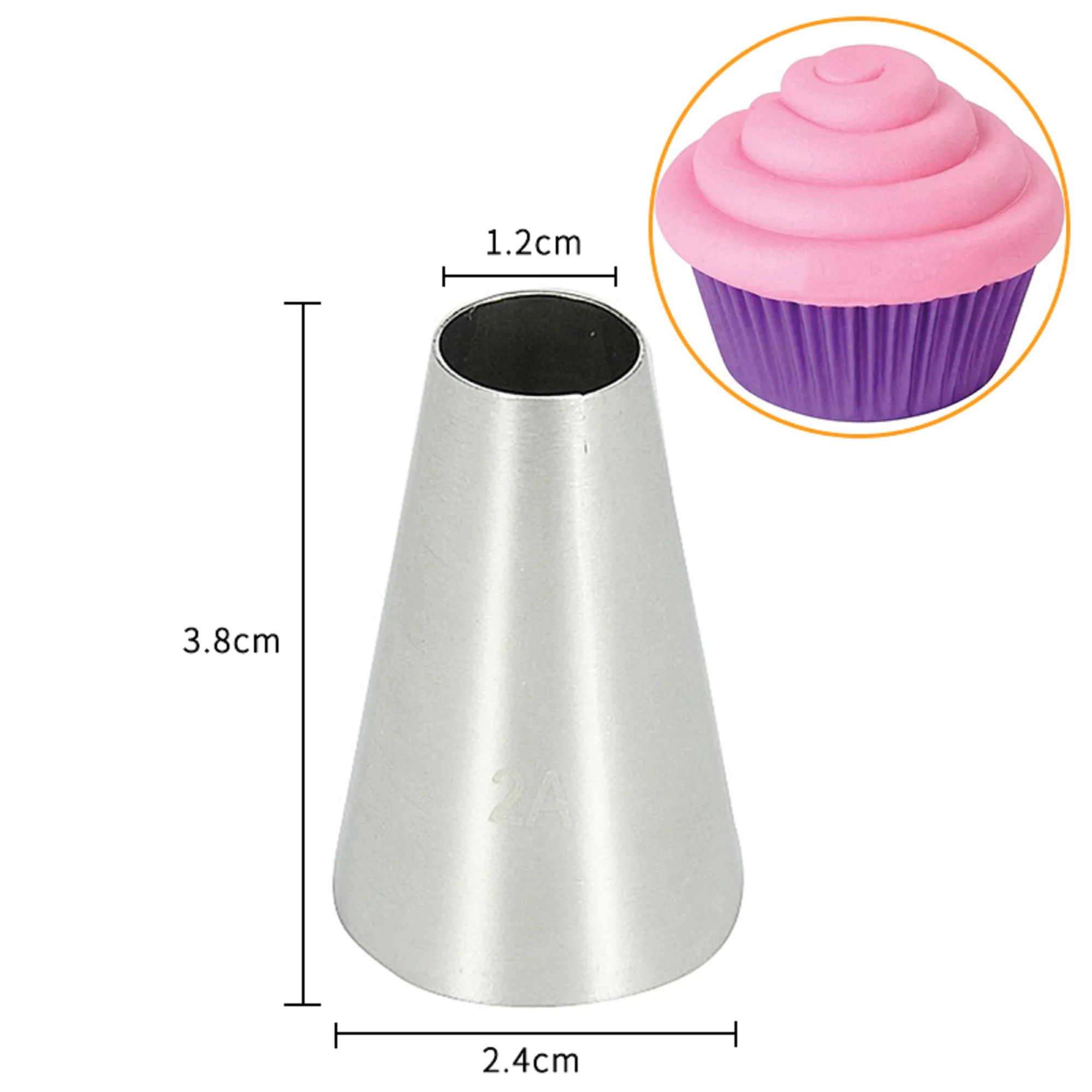 MRF 1PCS Stainless Steel Cake Decorating 12MM Top Medium Size Round Cream Jam Icing Nozzle, Pastry Dessert Piping Tips HB2A
MRF 1PCS Stainless Steel Cake Decorating 12MM Top Medium Size Round Cream Jam Icing Nozzle, Pastry Dessert Piping Tips HB2A