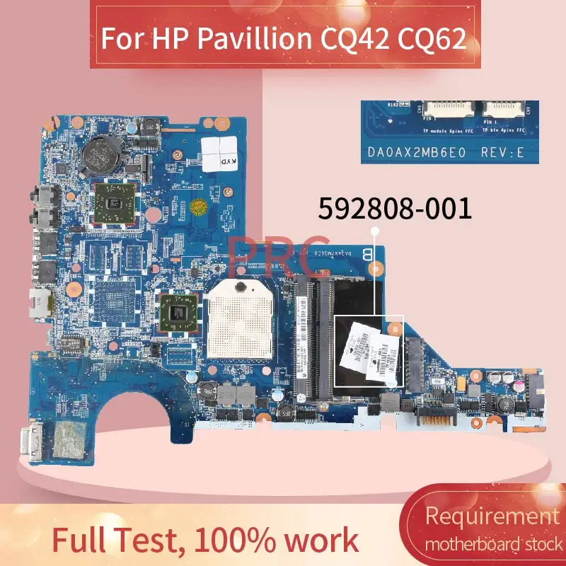592808-001 592808-501 для ноутбука HP плитки CQ42 CQ62 материнская плата для ноутбука DA0AX2MB6E0 AMD DDR3 Материнская плата
592808-001 592808-501 для ноутбука HP плитки CQ42 CQ62 материнская плата для ноутбука DA0AX2MB6E0 AMD DDR3 Материнская плата